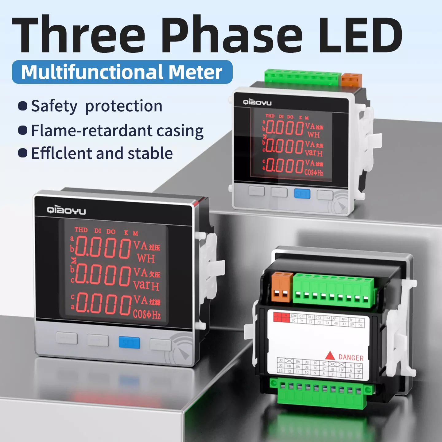Contatore multifunzione LED trifase